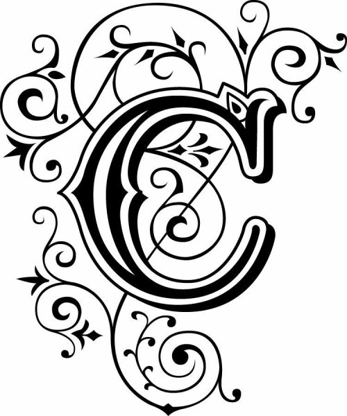 Красиво оформленные буквы с узором