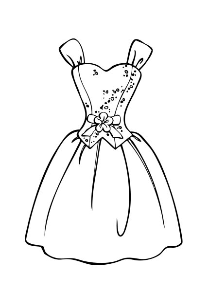 Раскраски красивые платья
