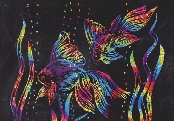 Граттаж Лев