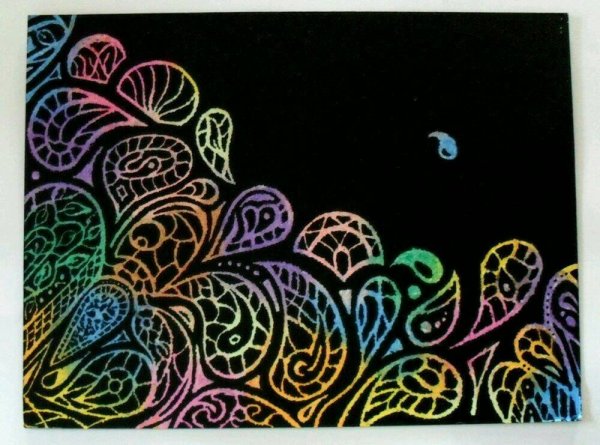 Художественная техника граттаж