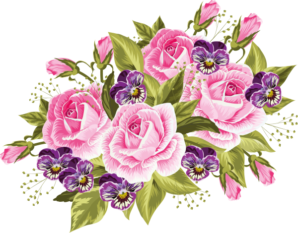 Красивый уголок из цветов