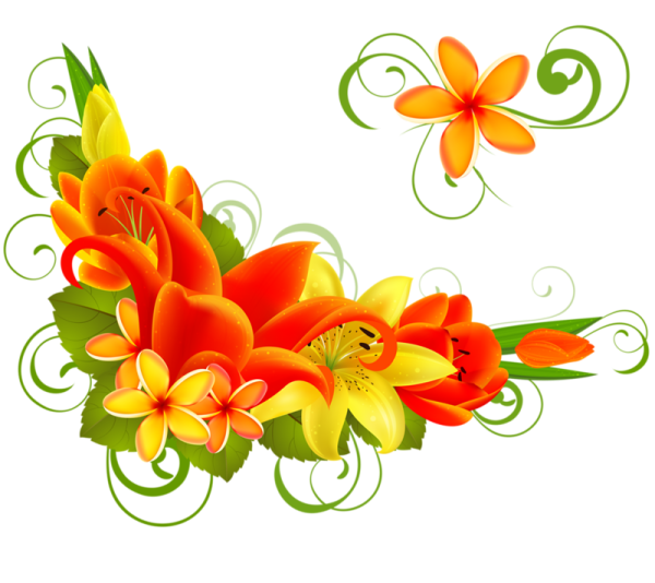 Мультяшные букеты цветов