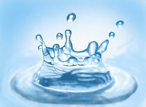 Вода нарисованная
