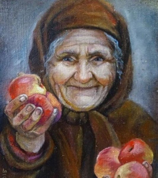 Детский рисунок бабушки