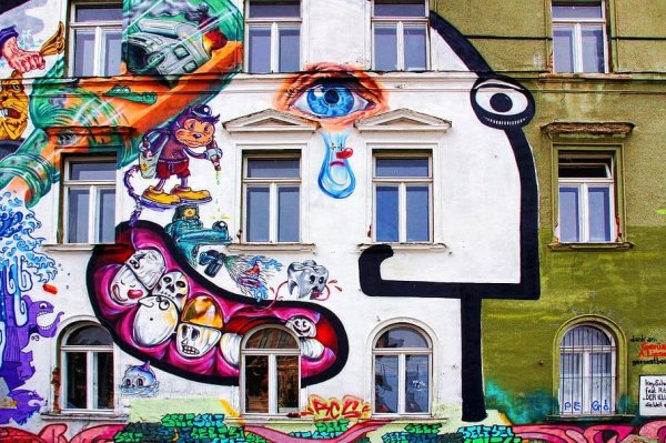 Расписные фасады домов