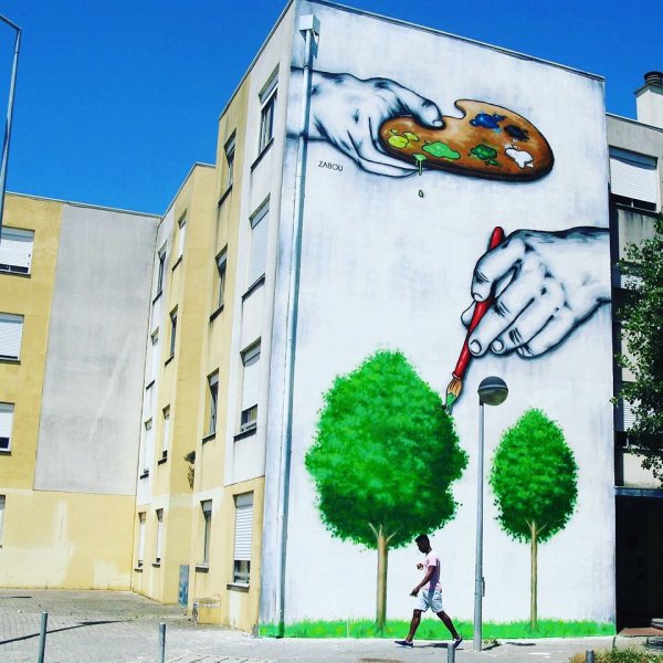 Роспись стен на улице