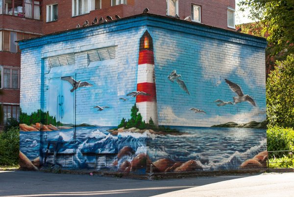 Разрисованные стены на улице