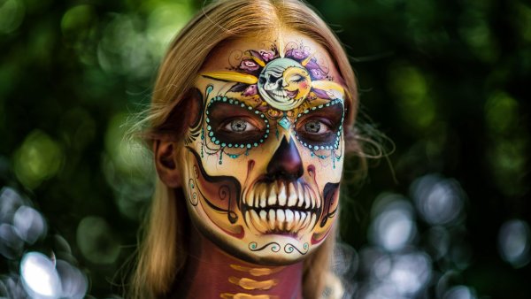 Dia de los muertos грим