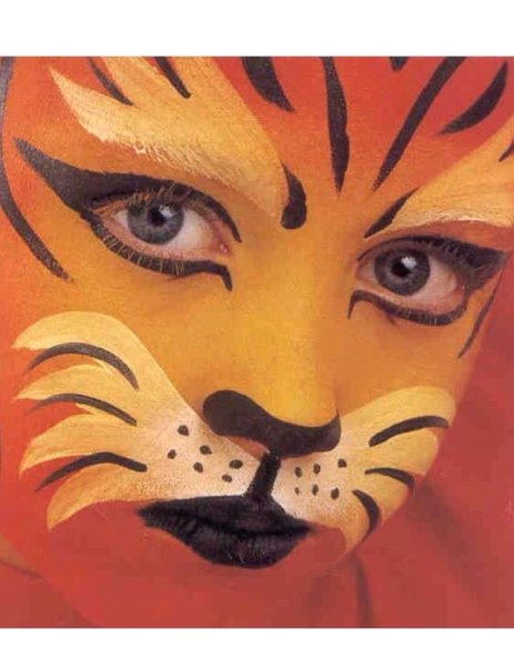 Тигр красками на лице
