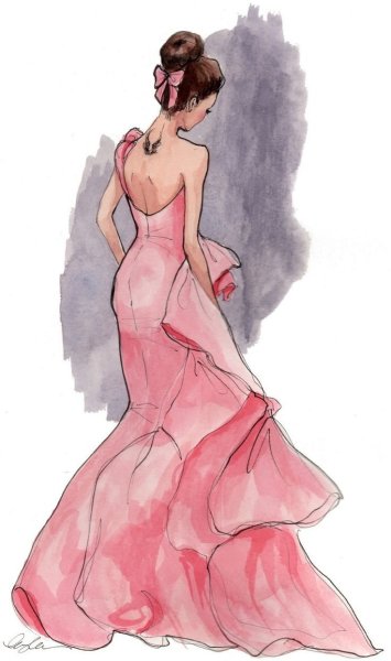 Женщина в Красном платье живопись