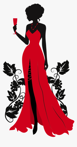 Векторная девушка в платье