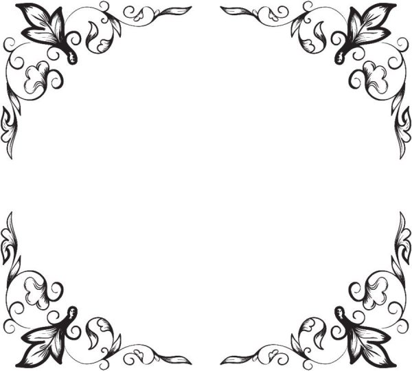 Красивые рамки для текста черно-белые