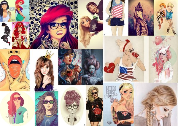 Коллаж из распечаток