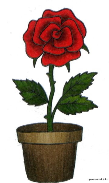 Горшок для цветов для рисования