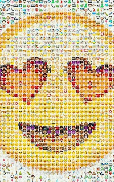 Сердечко из сердечек смайликов