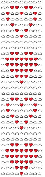 Сердце из смайликов сердечек