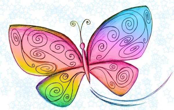 Бабочки для презентации на прозрачном фоне