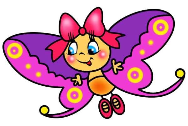 Бабочки цветные мультяшные