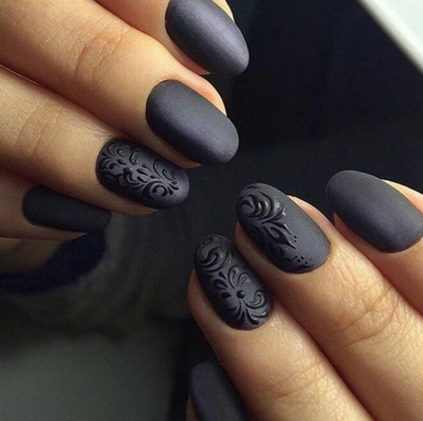 Матово глянцевый маникюр