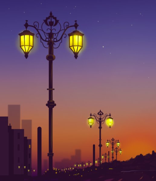 Улица желтых фонарей