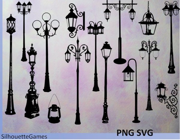 Красивый фонарный столб Винтаж