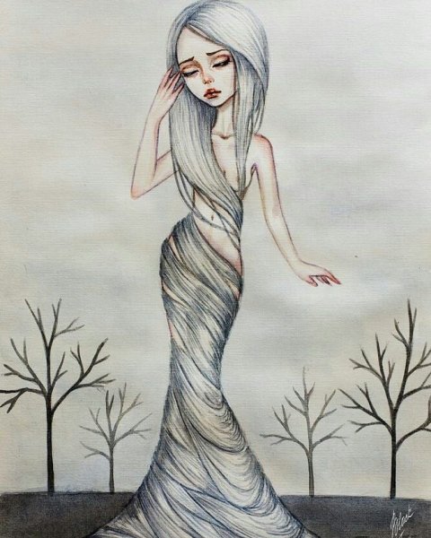 Картинки для срисовки необычные девушки