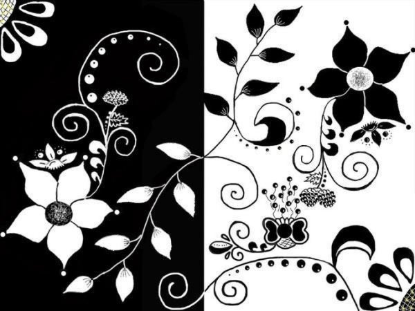 Рисунки в чёрно белом цвете