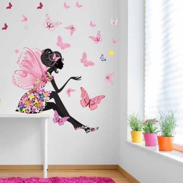 Обои на стену в комнату для девочки