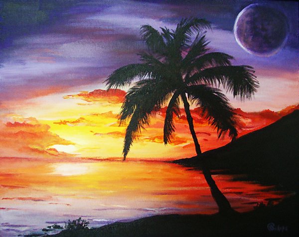 Закат карандашом