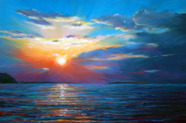 Маяк гуашью