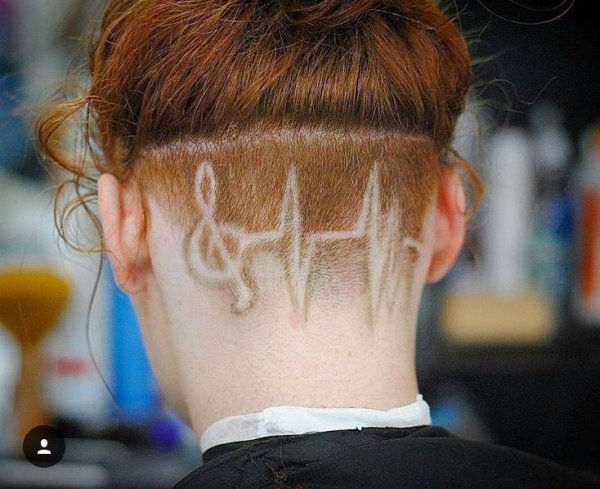 Хаир тату на светлых волосах