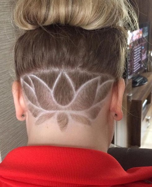 Рисунки выбритые на волосах