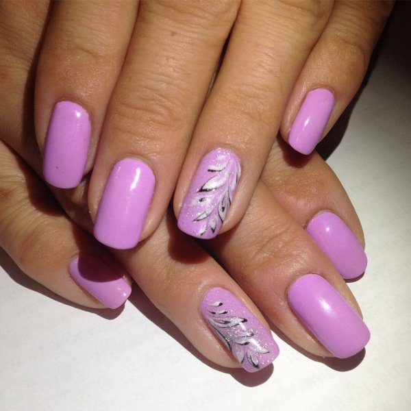 Фиолетовые ногти