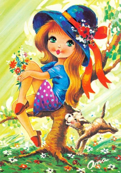 Девочка мультяшка