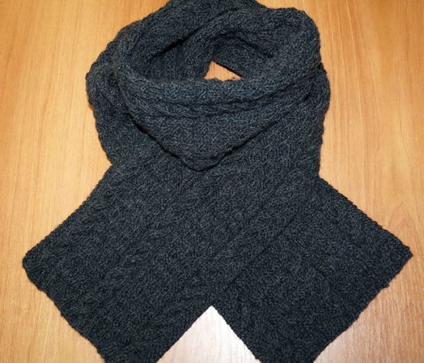 Мужской шарф спицами