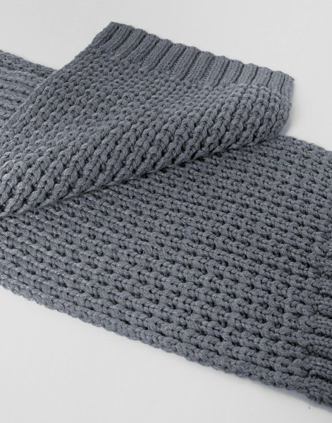 Мужской шарф спицами