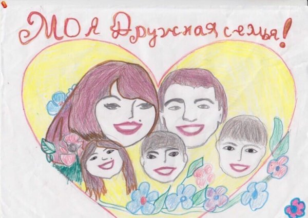 Рисунок на тему моя семья