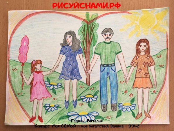 Моя семья моё богатство рисунки на конкурс