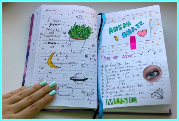 Идеи для оформления дневника