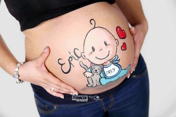 Аквагрим на животе