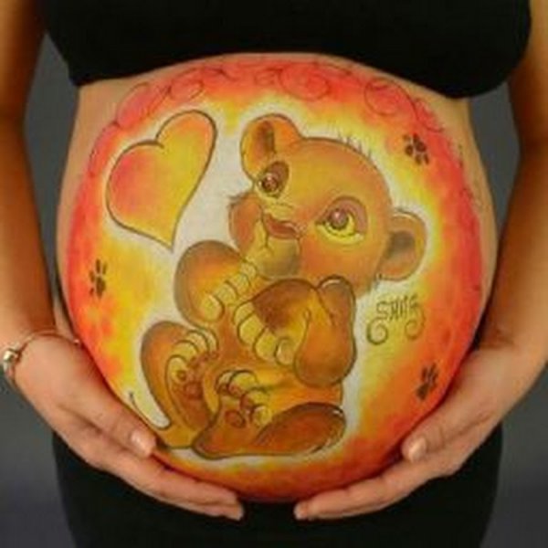 Что нарисовать на животе у беременной