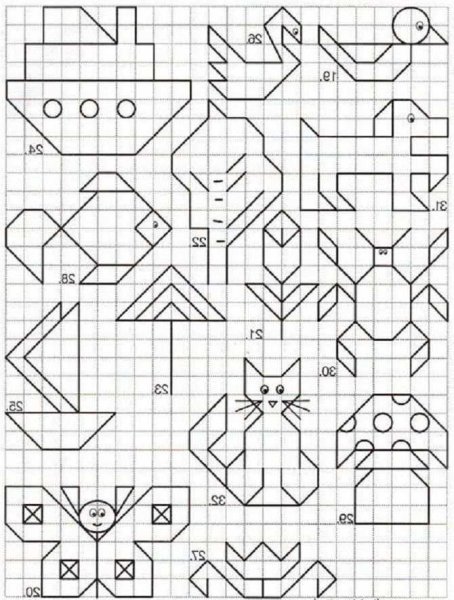 Сложные узоры по клеткам