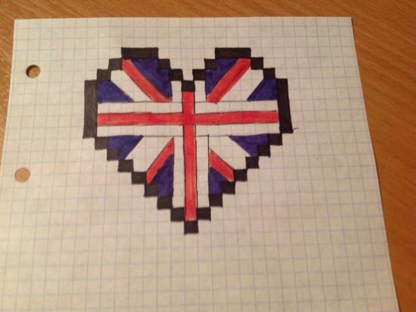 Рисунки в тетрадке в клеточку