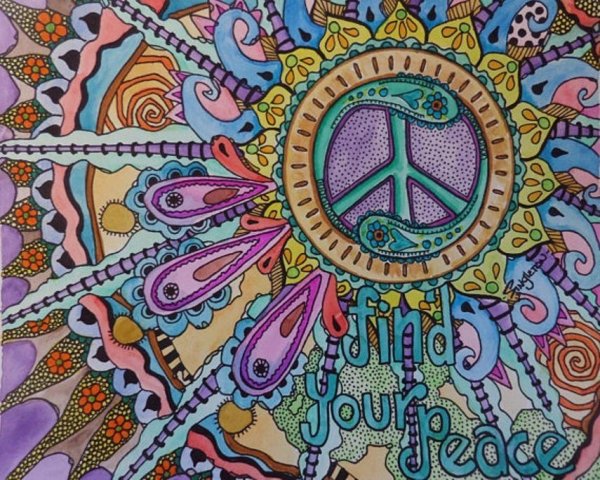 Хиппи живопись декор
