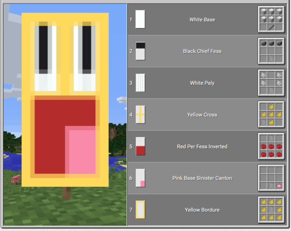 Красивый флаг в МАЙНКРАФТЕ