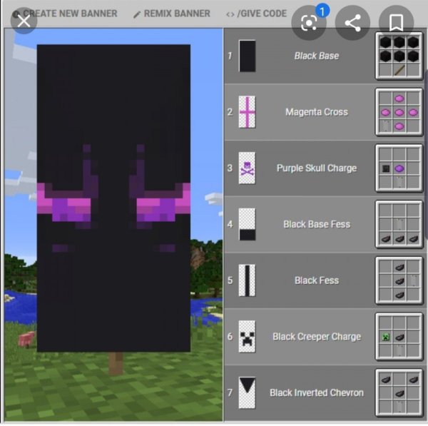 Крафты знамен в МАЙНКРАФТЕ