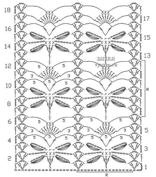 Рисунок крючком схемы