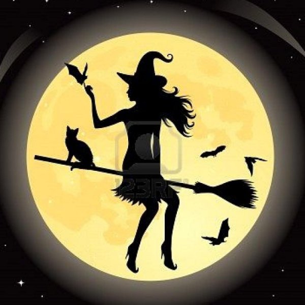 Ведьмочка на метле