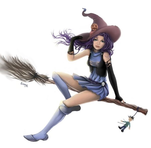 Баба Яга на метле