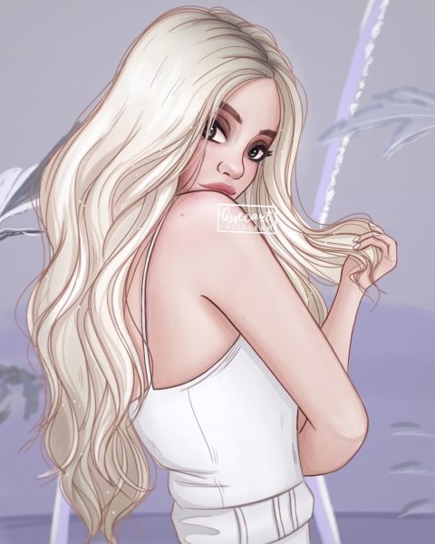 Красивая девушка рисунок